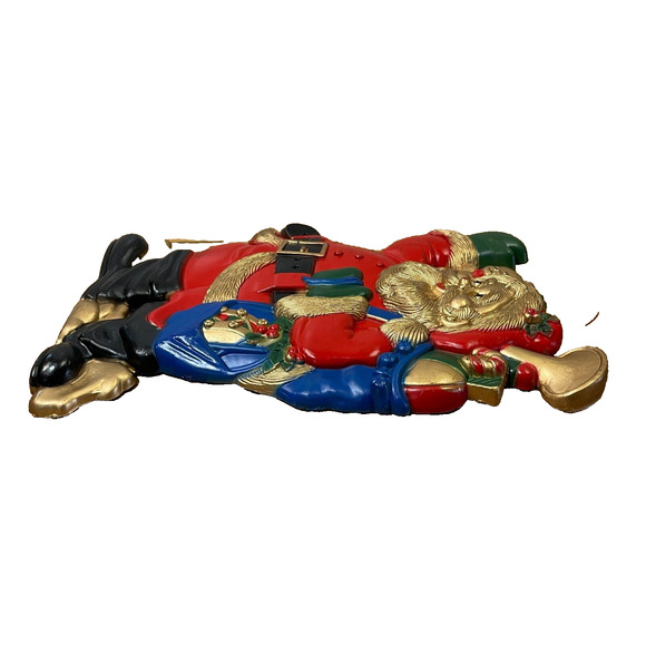 Vintage 12" Plastic Santa Claus Wall Hanging Christmas Decor Door Holiday - Picture 6 of 11